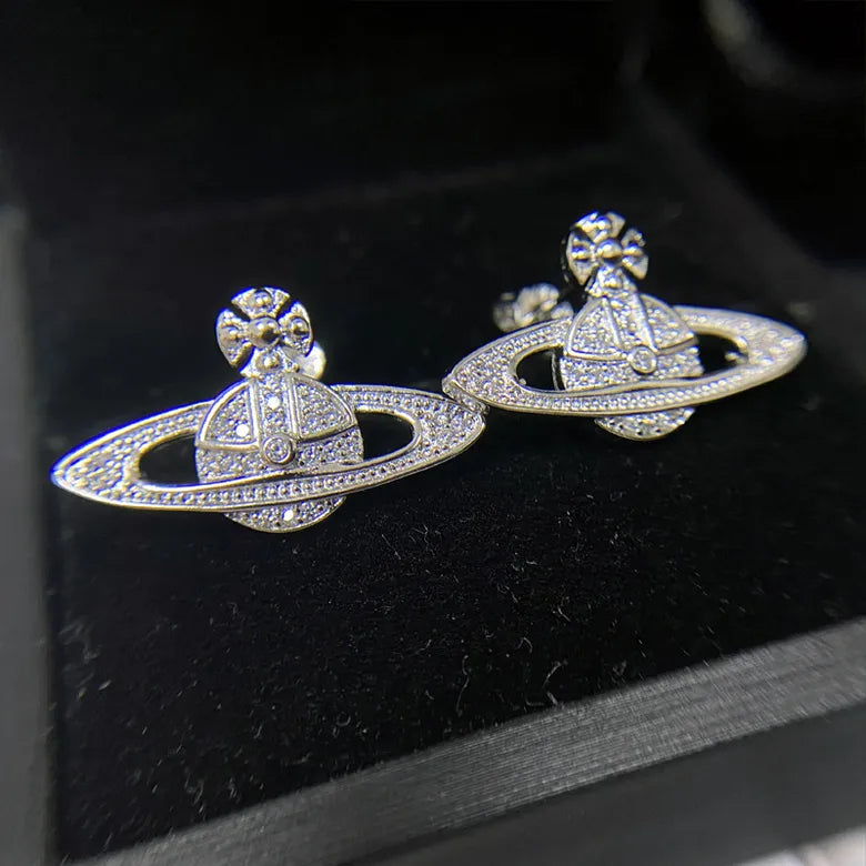 Saturn Earrings Queen of Diamonds