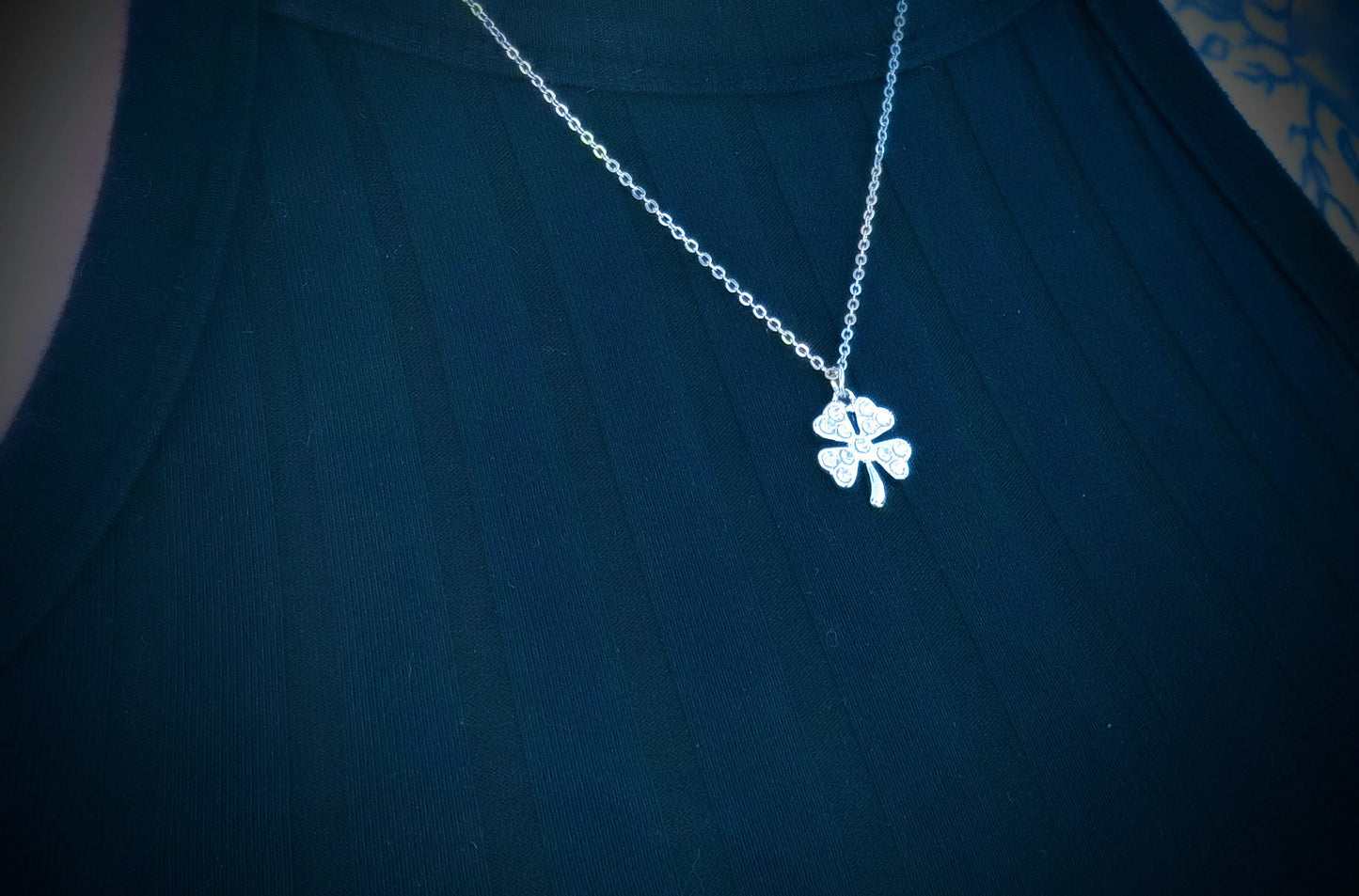 Diamante Four-Leaf Clover Necklace Queen of Diamonds