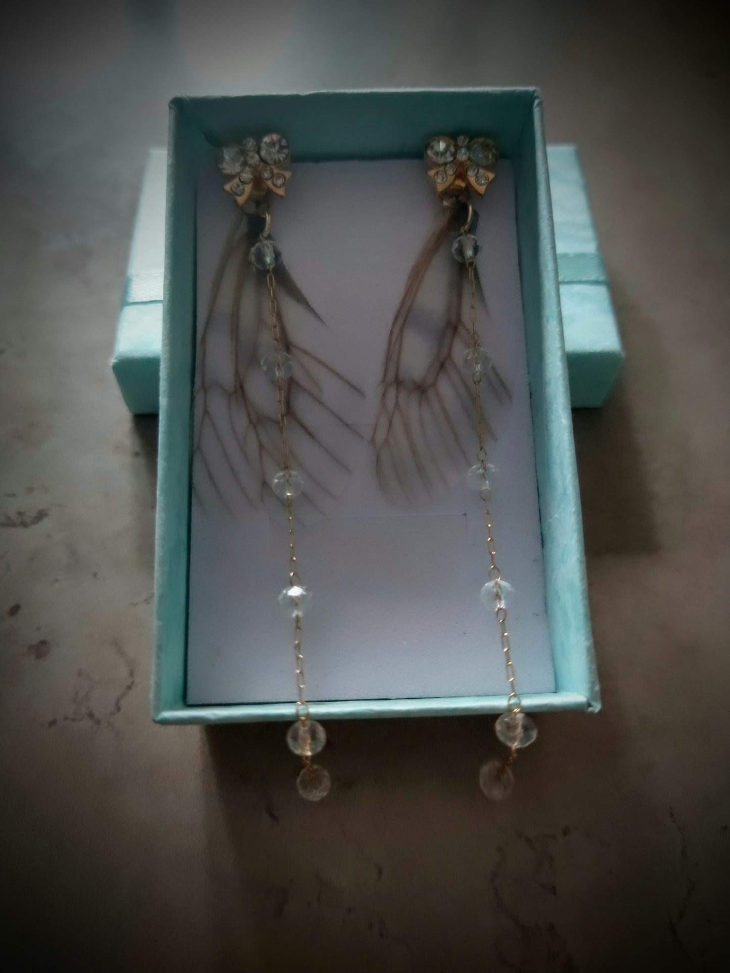 Fairy Wing Dangle Earrings Queen of Diamonds