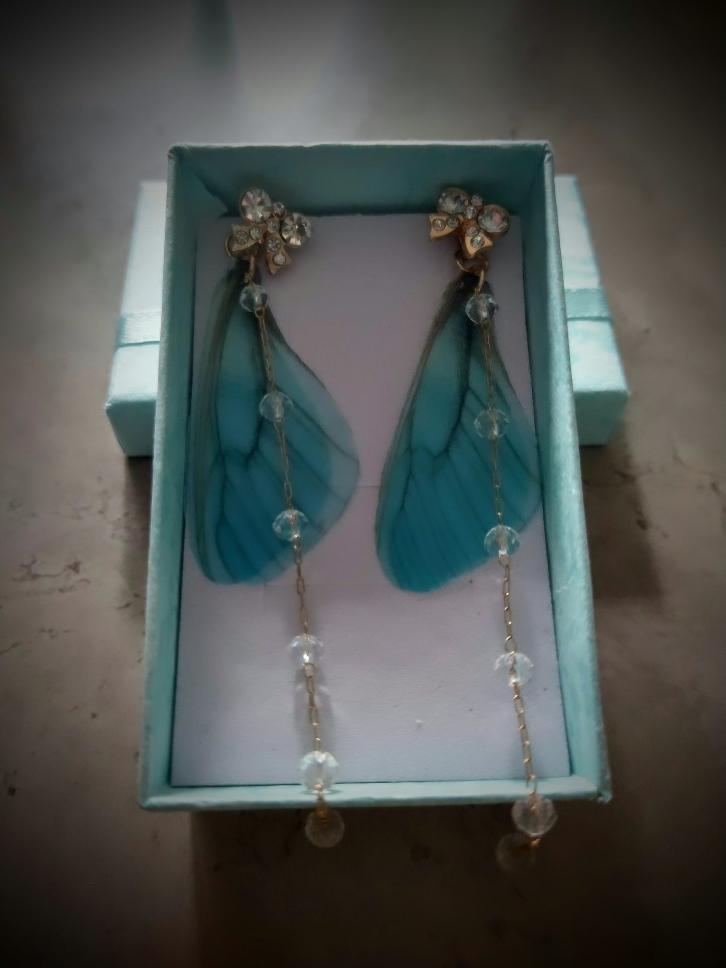 Fairy Wing Dangle Earrings Queen of Diamonds