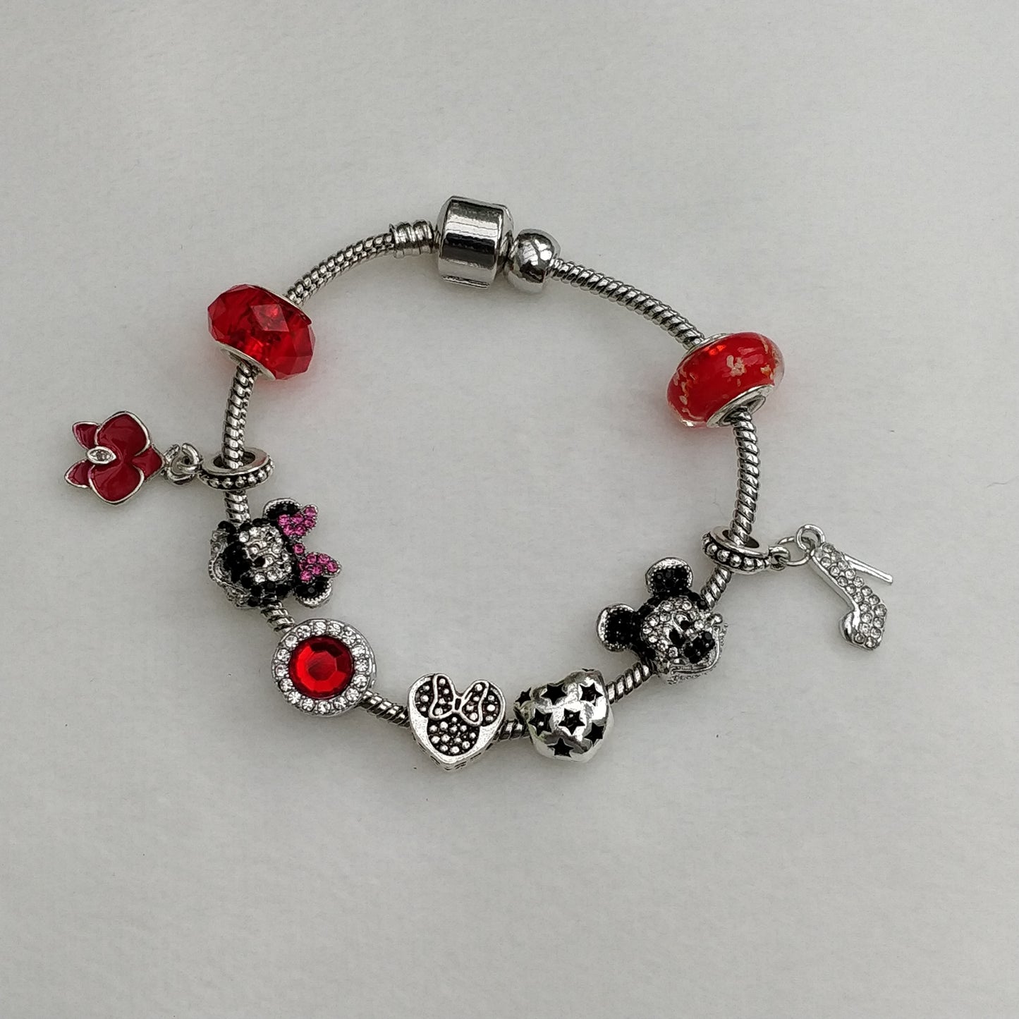 Mickey & Minnie Charm Bracelet Queen of Diamonds