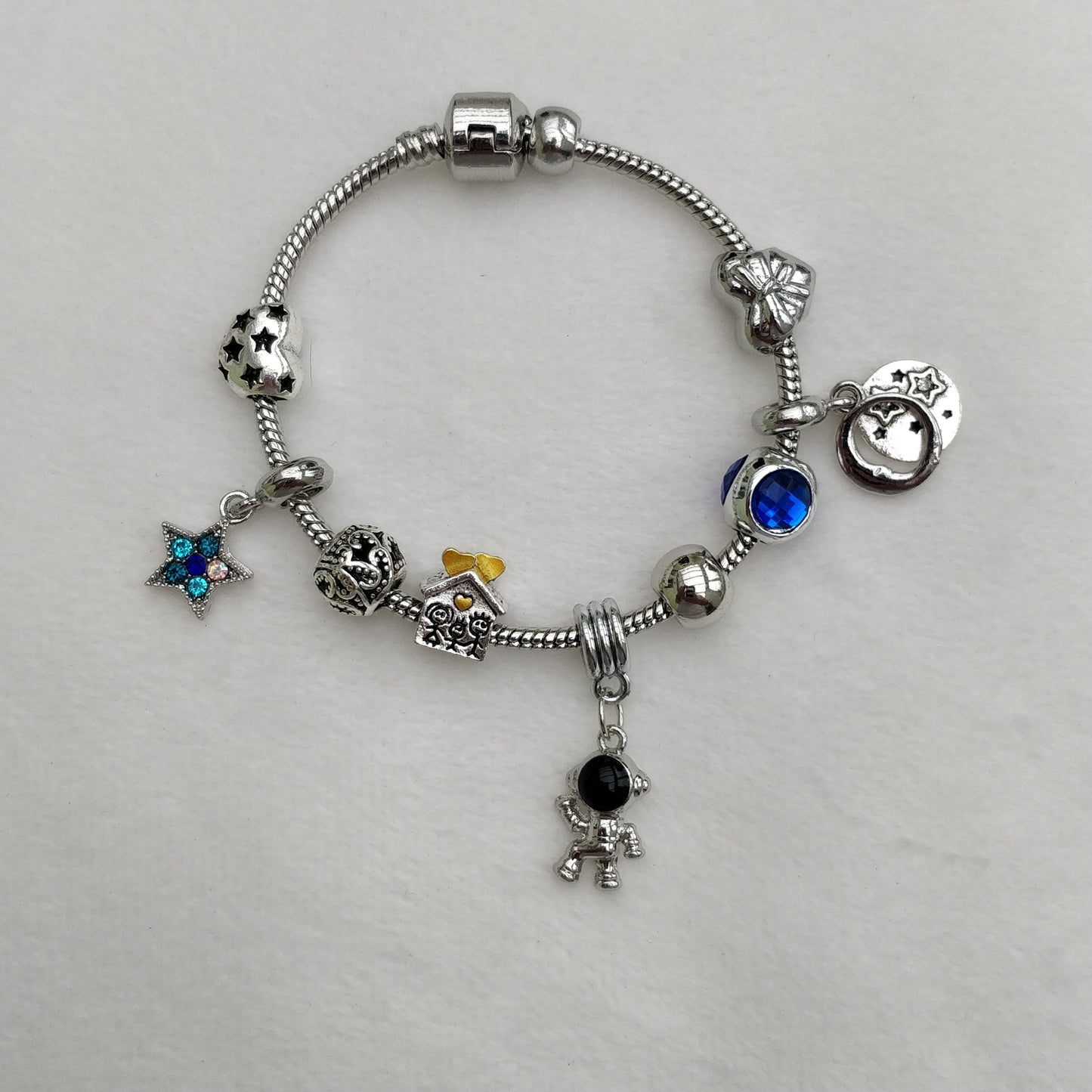 New Baby Charm Bracelet Blue Queen of Diamonds