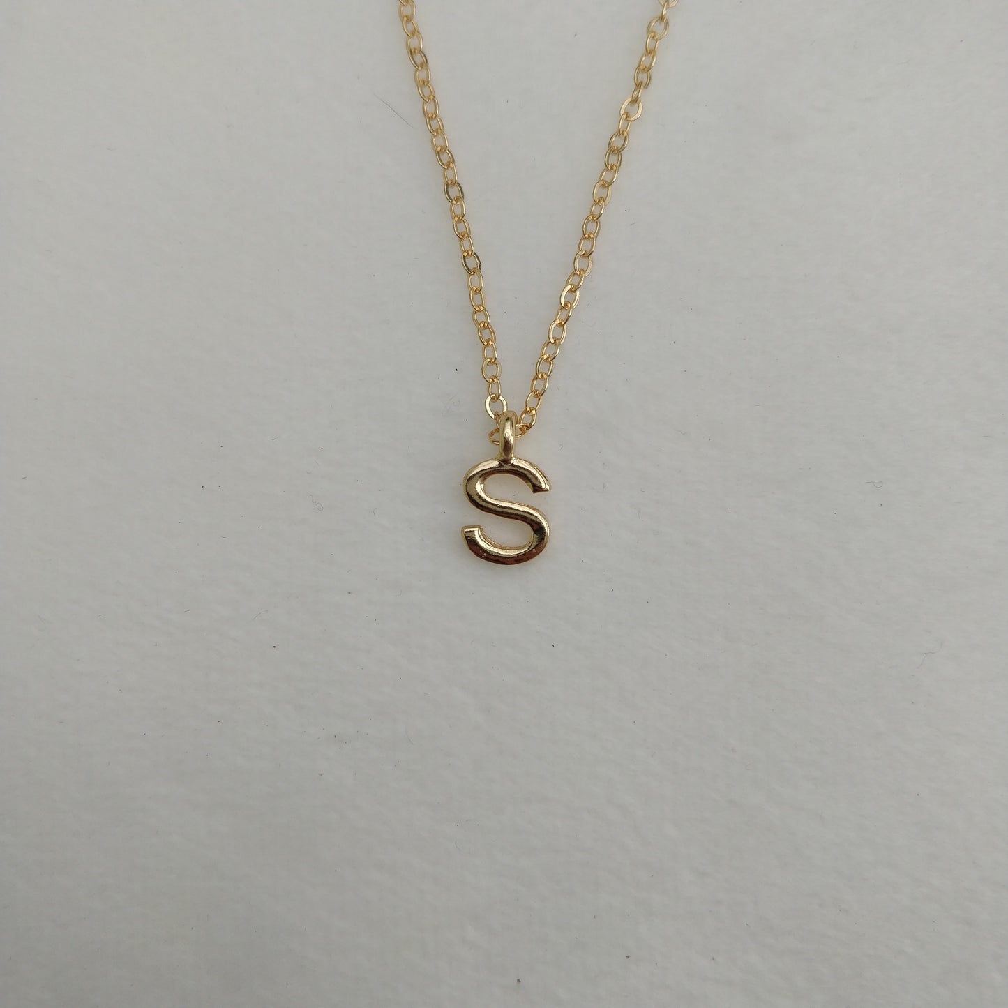 Gold Letter Necklace Queen of Diamonds