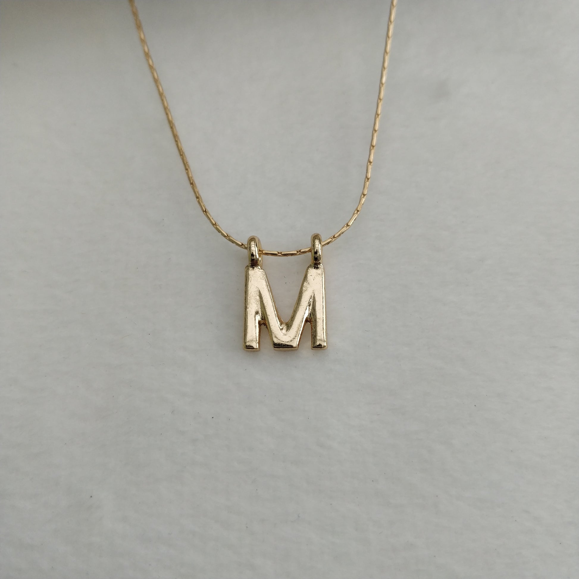 Gold Letter Necklace Queen of Diamonds