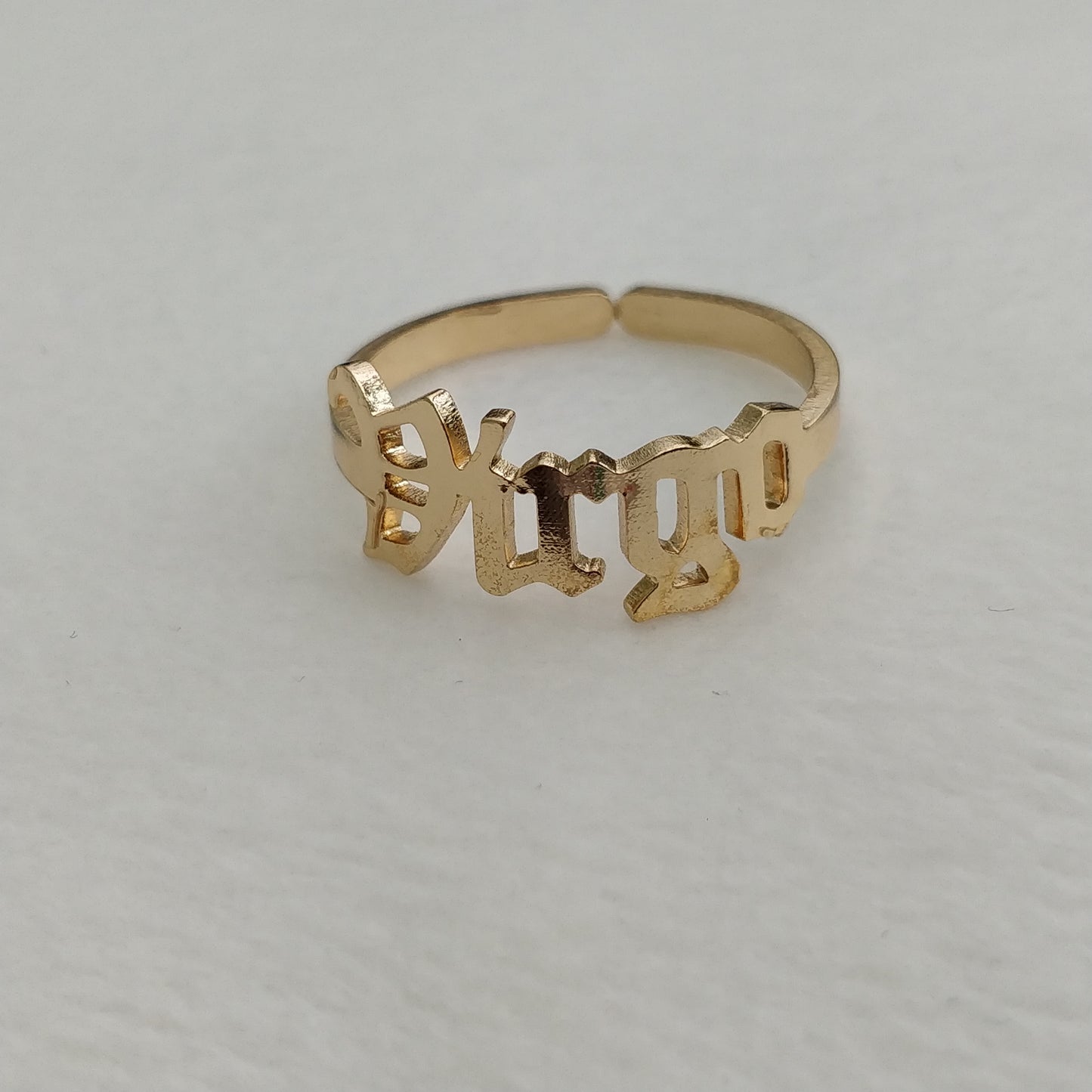 Zodiac Sign Ring in Gold or Silver Queen of Diamonds