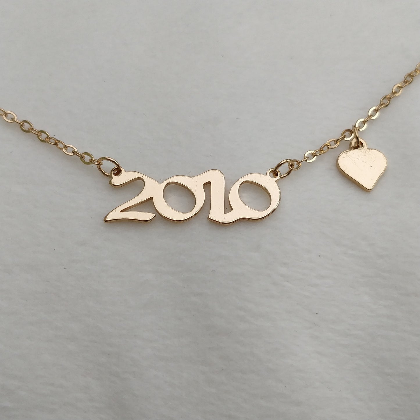 Gold Date Necklace with Heart Queen of Diamonds