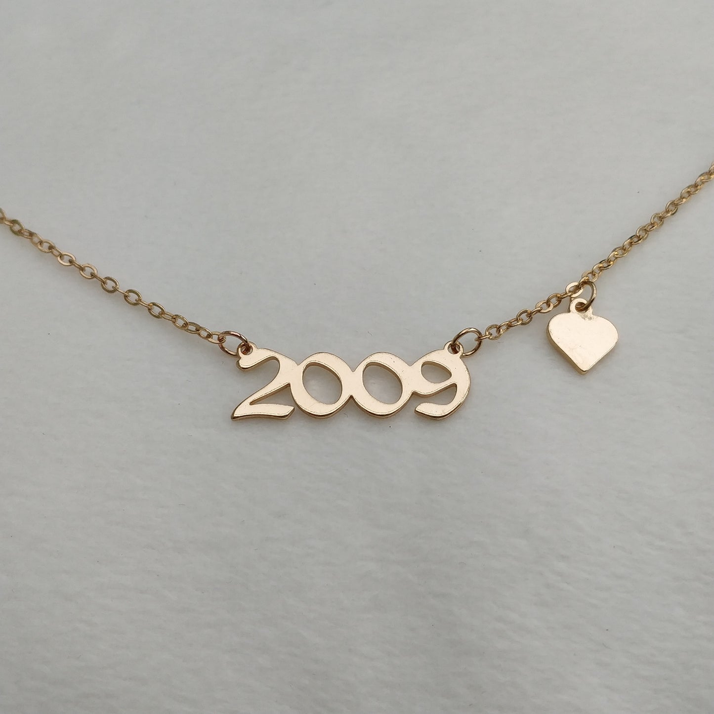 Gold Date Necklace with Heart Queen of Diamonds