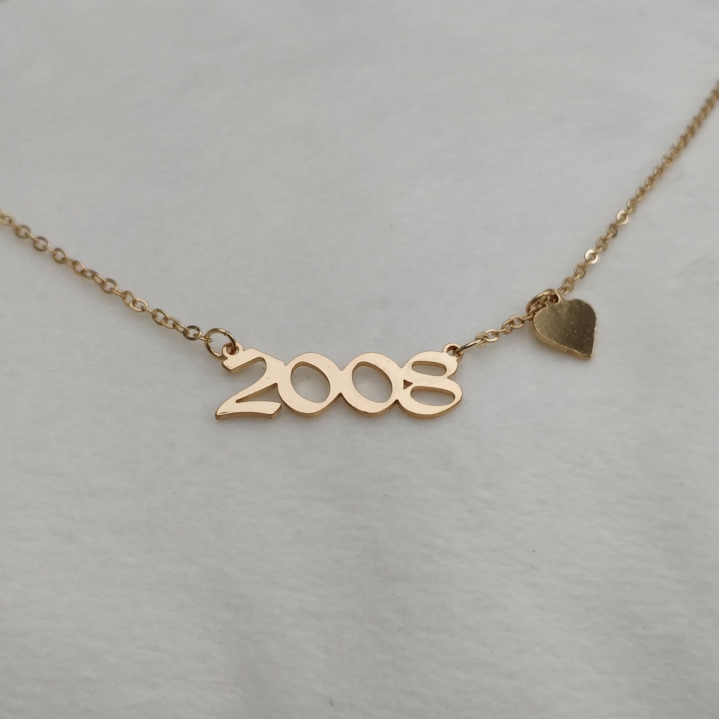 Gold Date Necklace with Heart Queen of Diamonds