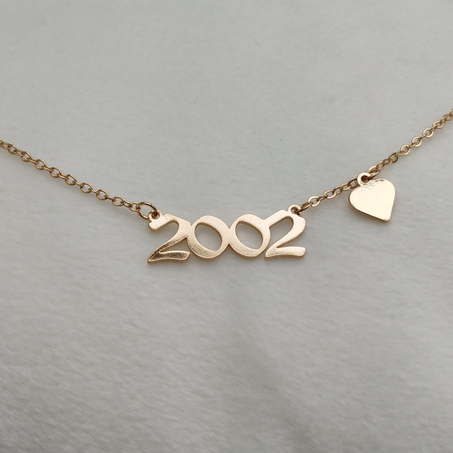 Gold Date Necklace with Heart Queen of Diamonds