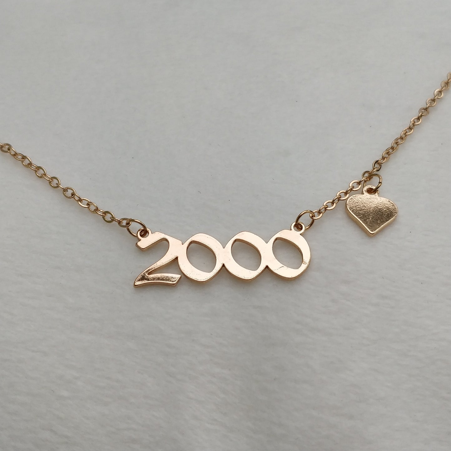 Gold Date Necklace with Heart Queen of Diamonds