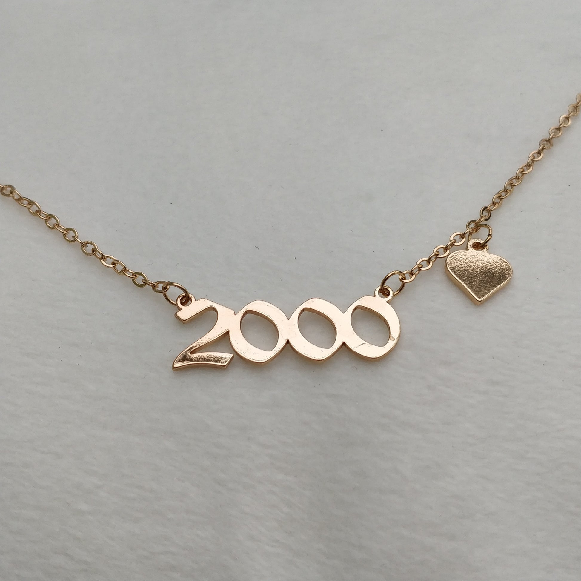 Gold Date Necklace with Heart Queen of Diamonds