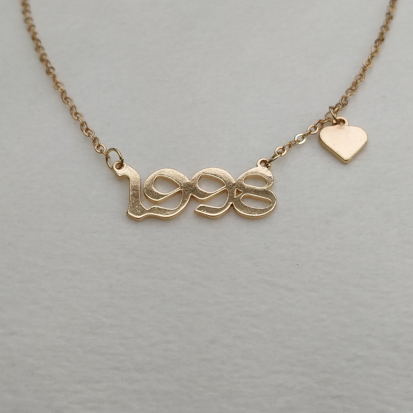 Gold Date Necklace with Heart Queen of Diamonds