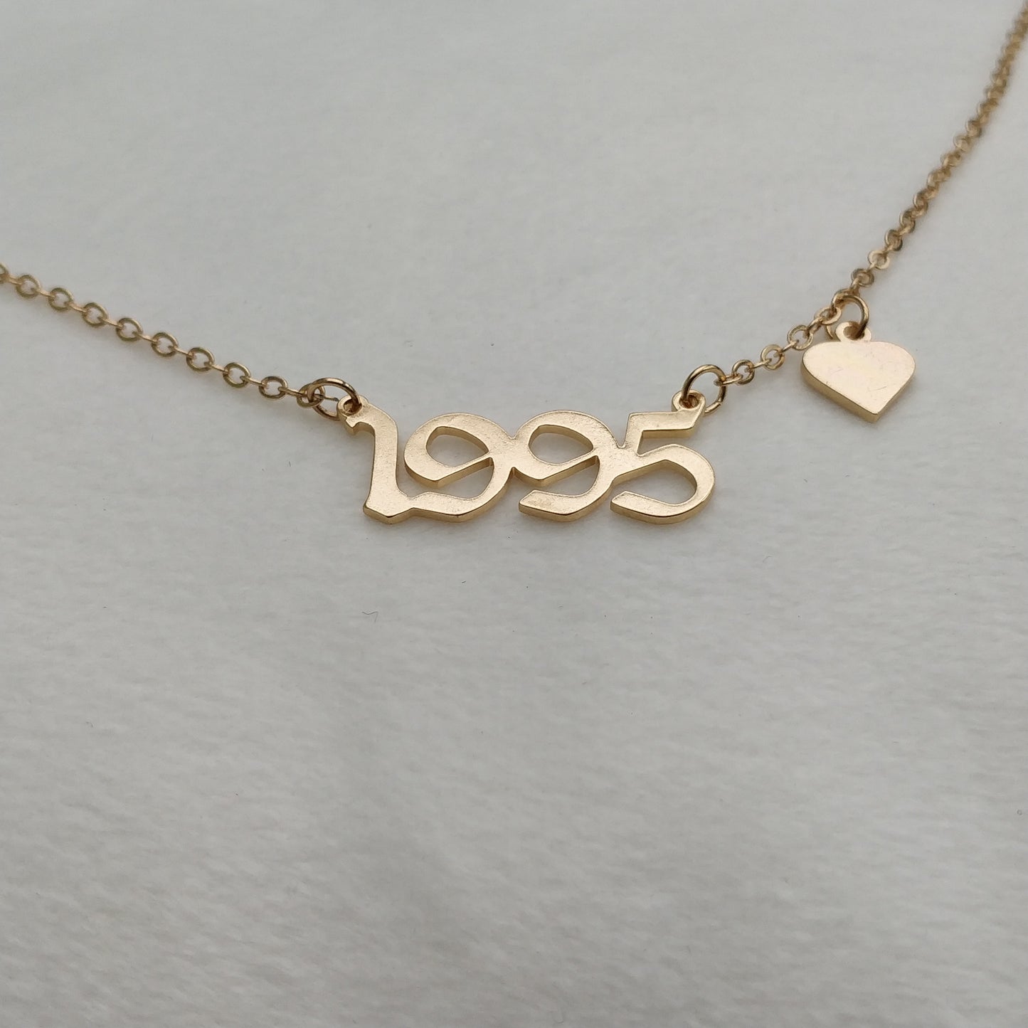 Gold Date Necklace with Heart Queen of Diamonds