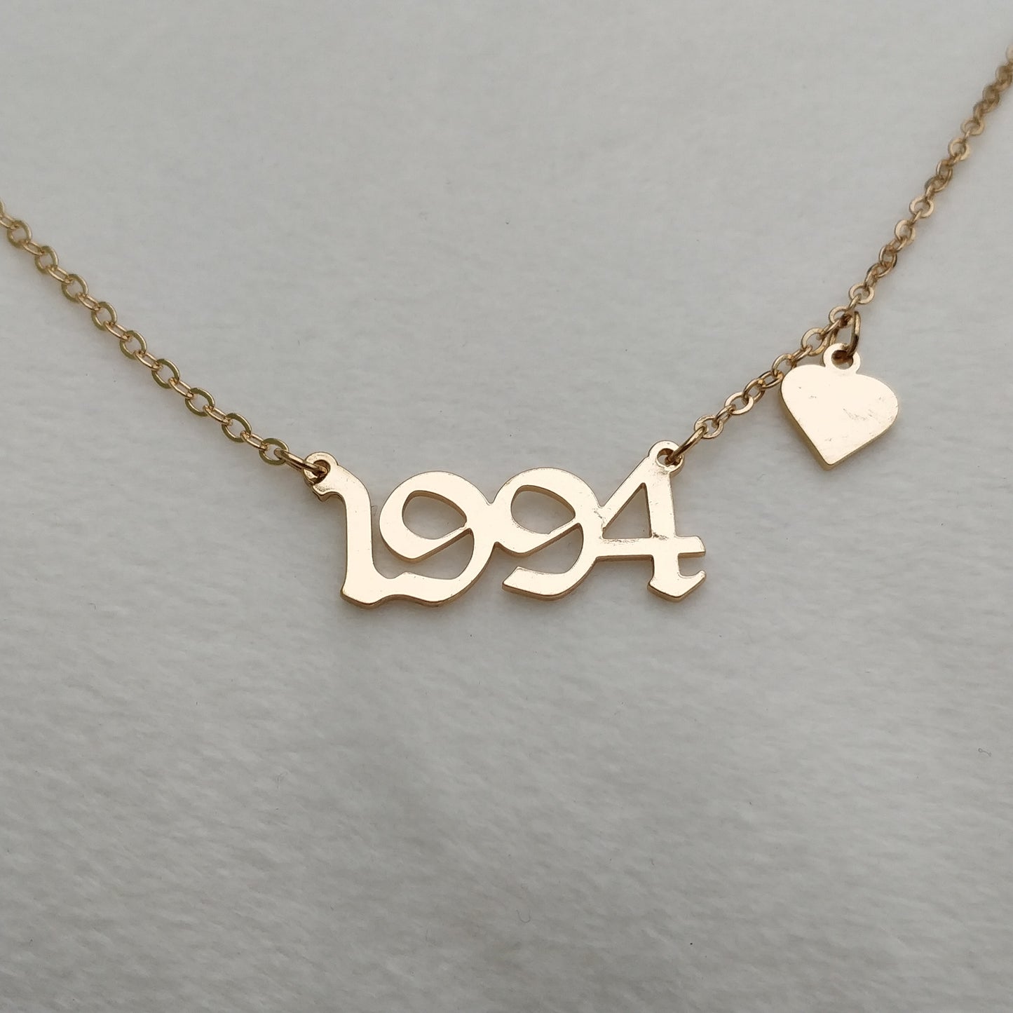 Gold Date Necklace with Heart Queen of Diamonds