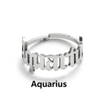 Zodiac Sign Ring in Gold or Silver Queen of Diamonds