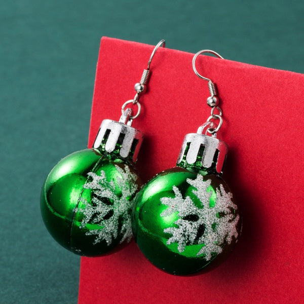 Christmas Bauble Earrings Queen of Diamonds