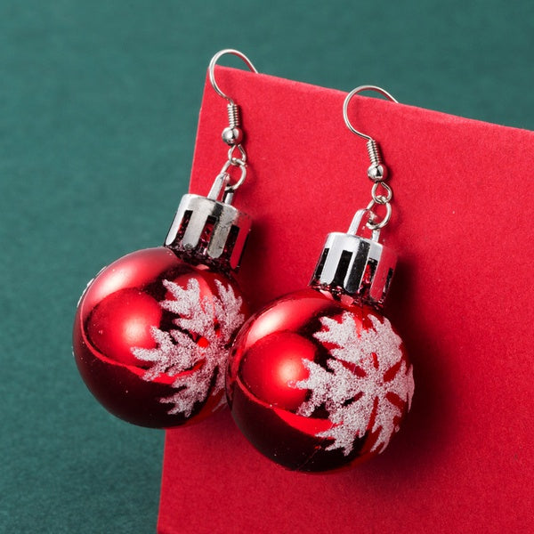 Christmas Bauble Earrings Queen of Diamonds