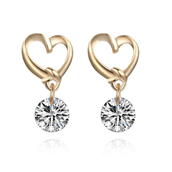 Heart Drop Earrings Queen of Diamonds