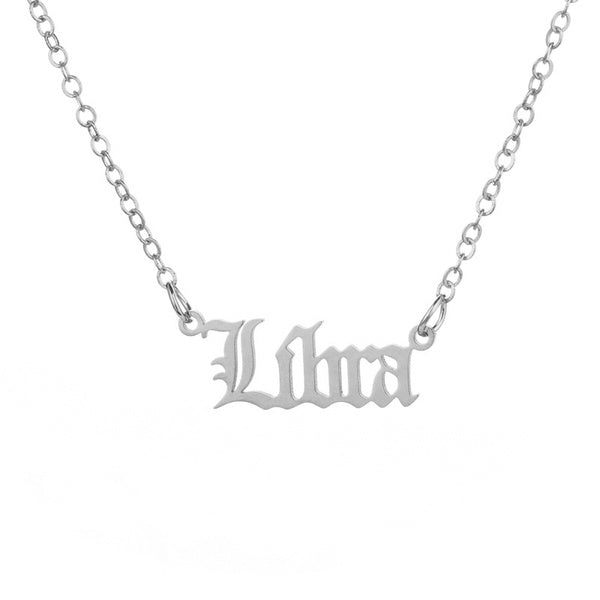 Silver Star Sign Necklace Queen of Diamonds