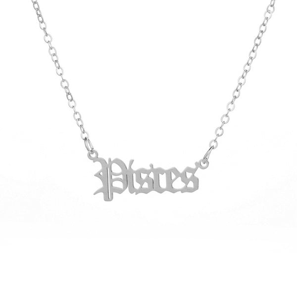 Silver Star Sign Necklace Queen of Diamonds