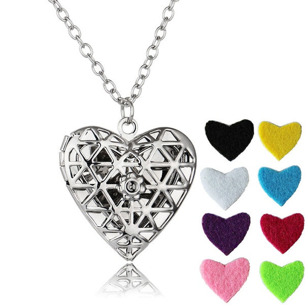 Heart Essential Oil Diffuser Necklace Queen of Diamonds