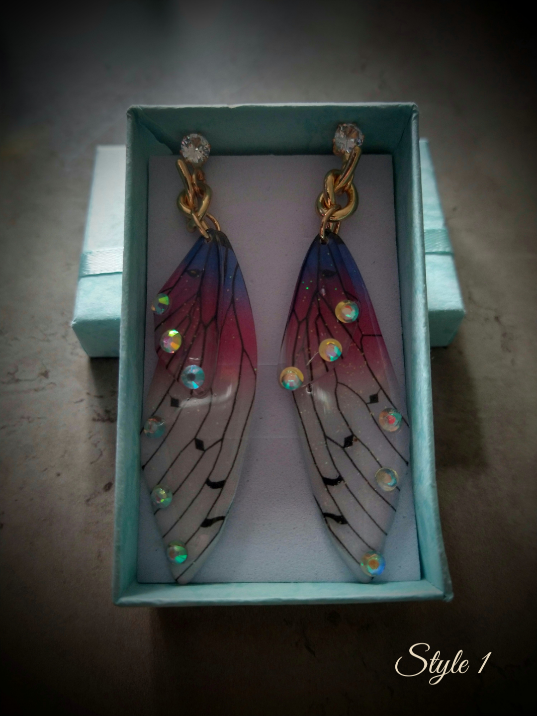 Fairy Wing Deluxe Earrings Queen of Diamonds