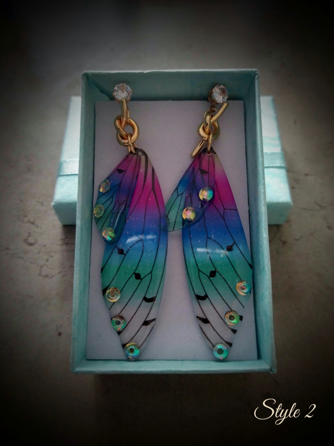 Fairy Wing Deluxe Earrings Queen of Diamonds