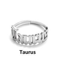 Zodiac Sign Ring in Gold or Silver Queen of Diamonds